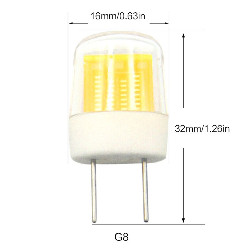 10pcs G8 LED Light Bulb 1511 COB 120V 4W Ceramics Lights White/Warm - Image 3 of 3