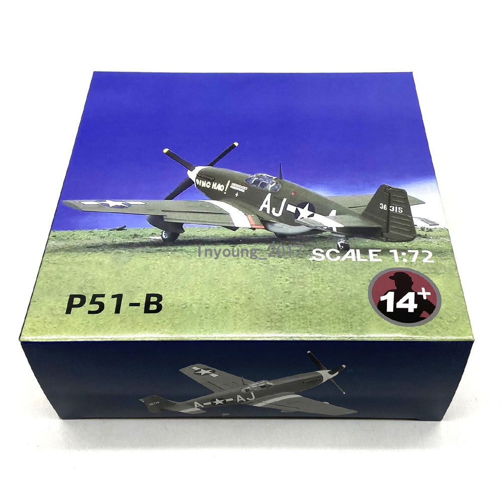 1:72 WWII P-51B Mustang Fighter Airplane Model Diecast Military