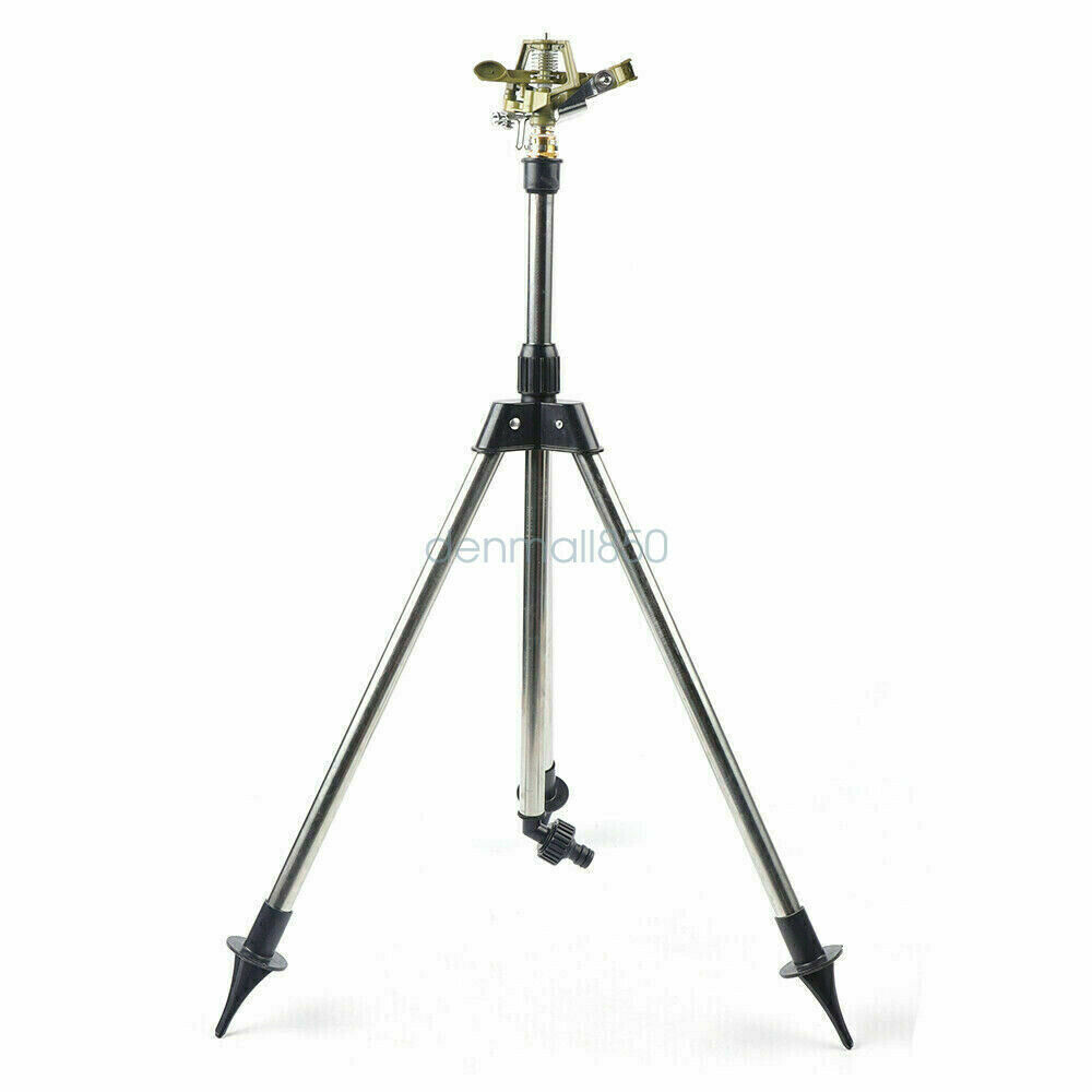 Lawn Tripod Sprinkler Irrigation Equipment Adjustable 360° Spray Watering New 