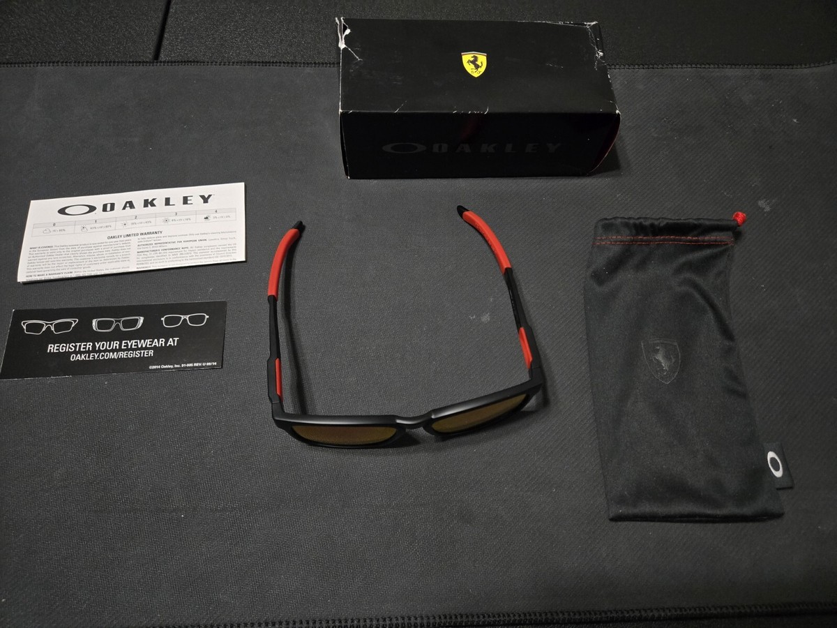 Oakley Scuderia Ferrari Catalyst Matte Black Frame Ruby Iridium Lenses  OO9272-07 | eBay