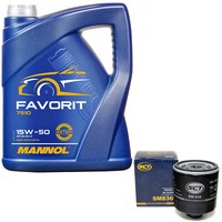 MotoröL Set 15W50 5 Liter + ÖLfilter SM 836 FüR Audi 200 2.1 Avant VW Lupo 1.0
