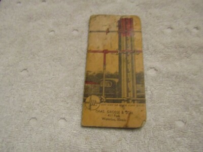 Vintage Red Brand Barbed Wire Grosse Waterloo Keystone Co Peoria IL Notebook '59