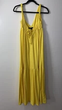 Fashion Cejon Womens Size M Yellow Sleeveless Summer Tank Dress Rayon Blend