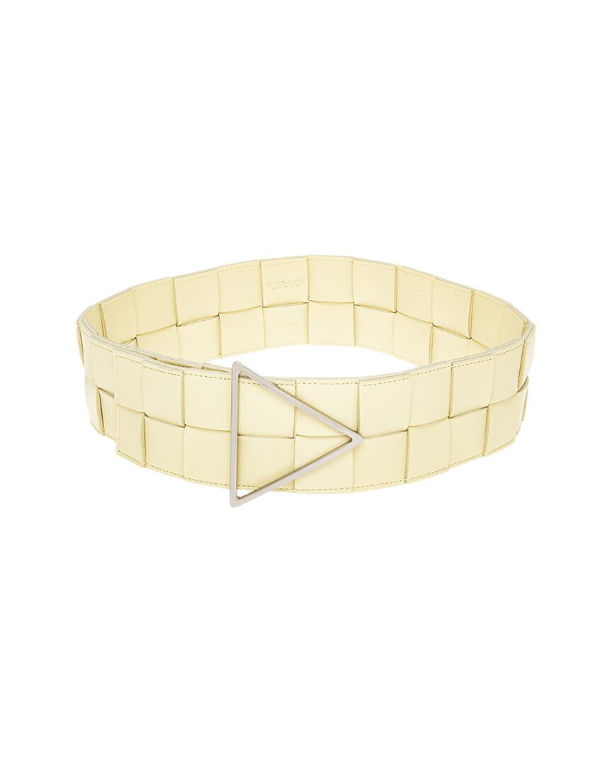 Кожаный ремень Bottega Veneta Женский бежевый 80 120390₽