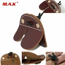 Real Cow Leather Finger Guard Archery Protect Glove for Recurve Bow Target Hunt