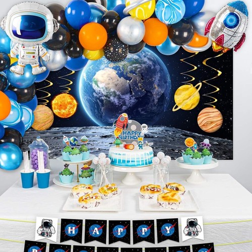 Complete 87-Pc Space-Themed Birthday Decorations for Kids - Astronaut Party - Picture 9 of 10