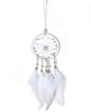 Dream Catchers for Cars Rear View Mirror, Small White Feather Dream Catcher Wall
