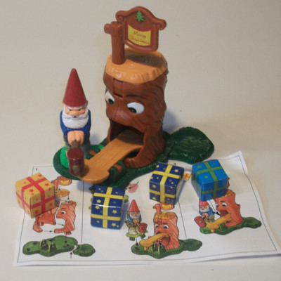 TOP! Maxi Ei Italien Zwerg mit Baumstamm + BPZ  Weihnachten 1999
