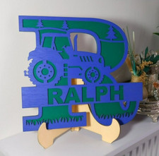 3D Personalised Name Sign, Home Decor, Gift, Tractor Theme 202