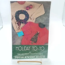 UNCUT Holiday Yo-Yo Tree & Wreath Decorated Shirts Pattern Indygo Junction Desig