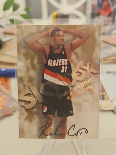 1998-99 Skybox Premium Autographics Kelvin Cato On Card Auto Blazers Autograph