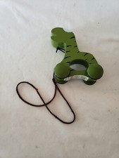 J'adore Paris Pull Toy Wheels Dusty Dino Dinosaur Wooden Animal