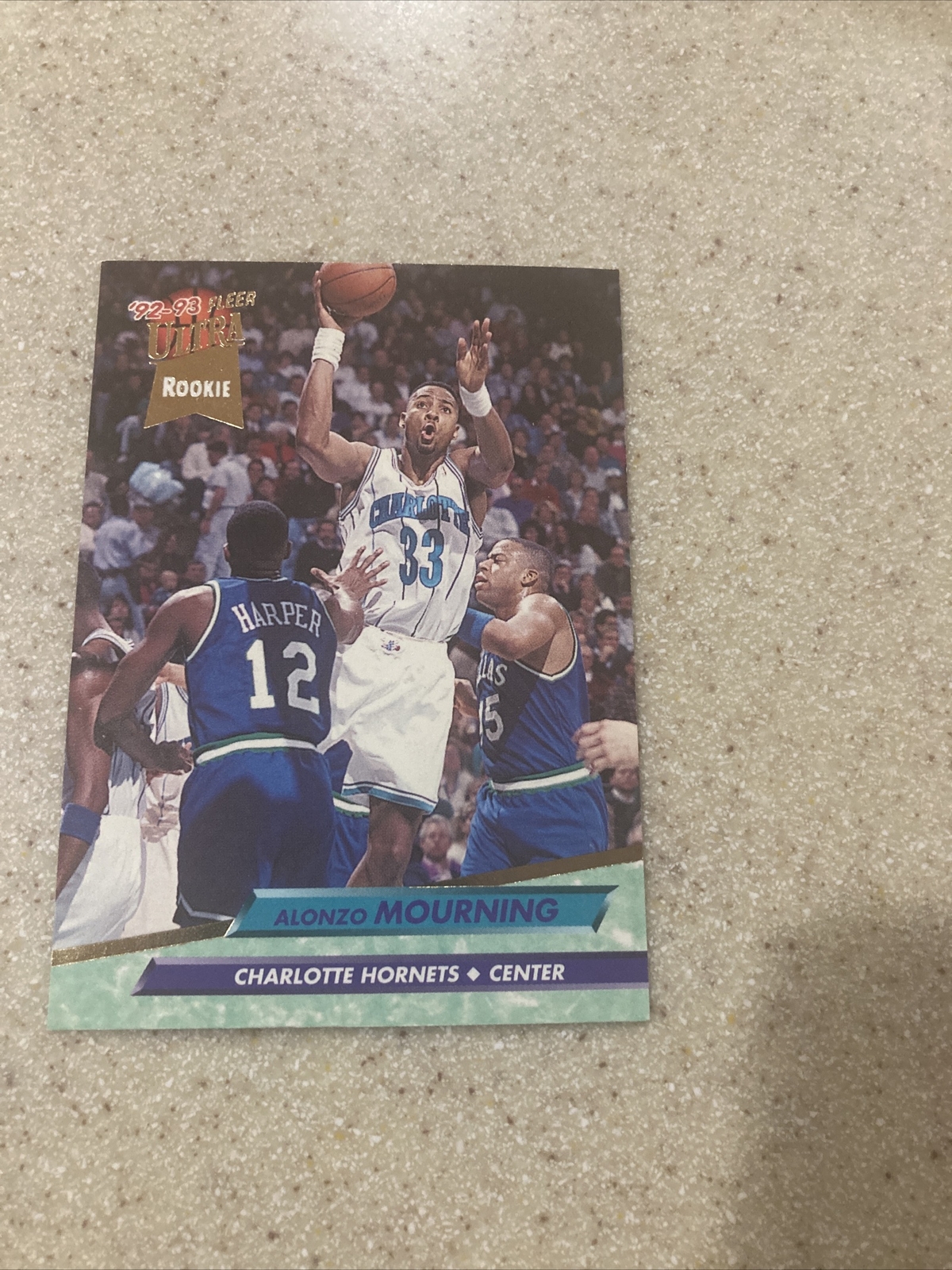 1992-93 Ultra Basketball - #234 - Rookie - Alonzo Mourning - Charlotte Hornets