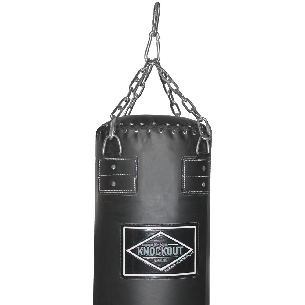 Muay Thai Filled 6 Ft 100 lbs Hanging Punching Heavy Bag for Home Gym Training