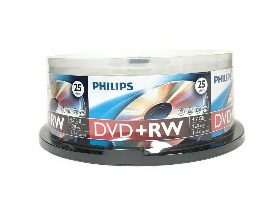 5 PHILIPS 4X DVD+RW DVDRW ReWritable Branded Logo 4.7GB Disc in Paper Sleeve   - Image 3 of 4