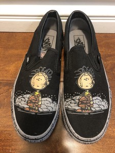 VANS CLASSIC SLIP ON (PEANUTS) PIG PEN BLACK GREY SKATE SHOES SZ 7 Mens | eBay