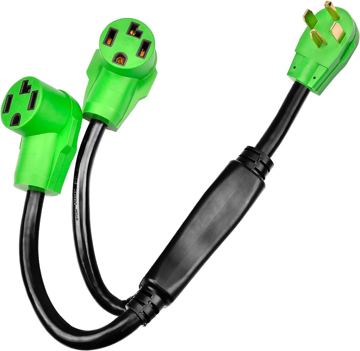 RVMATE 4 Prong Dryer Splitter 30 Amp, NEMA 14-30P to (2) 14-30R Y Receptacle