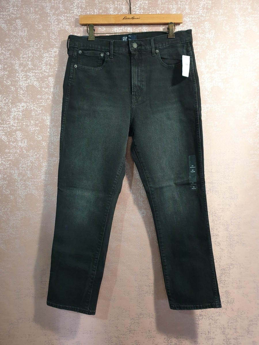 GAP size 16 black stretch denim high rise straight leg cigarette