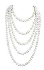 1920s Pearls Necklace Fashion Faux Pearls Gatsby Accessories 1a-white-1