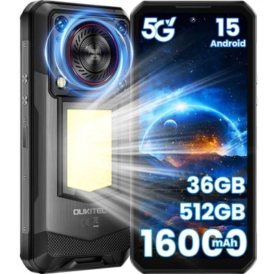 2025 OUKITEL WP56 Outdoor Handy 5G 16000mAh 36G+512GB Android 15 Smartphone 6,8'