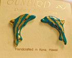 DOLPHIN Jewelry LOT Dolphins Earrings Brooches Handcrafted Hawaii — photo 2