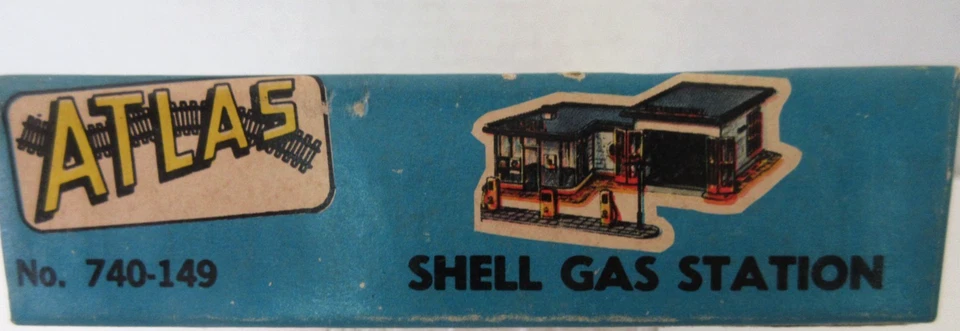 HO SCALE ATLAS 740 SHELL GAS STATION KIT RARE - Image 2 of 2