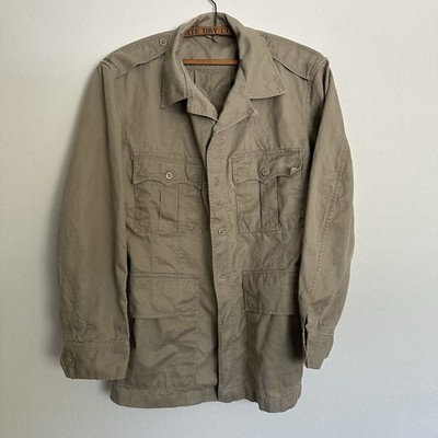 Vintage USAF Khaki Tropical Safari Jacket Size M 1950s 1960s