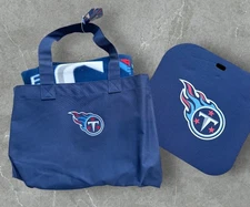NFL Tennessee Titans Stadium Tote Bag, Cushion & Blanket New
