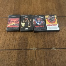 Lot Of 4 Heavy Metal Cassette Tapes Judas Priest AC/DC Fireball