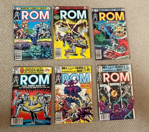 6 MARVEL ROM SPACE KNIGHT COMIC BOOKS 1982 1983  VINTAGE KING SIZE ANNUAL