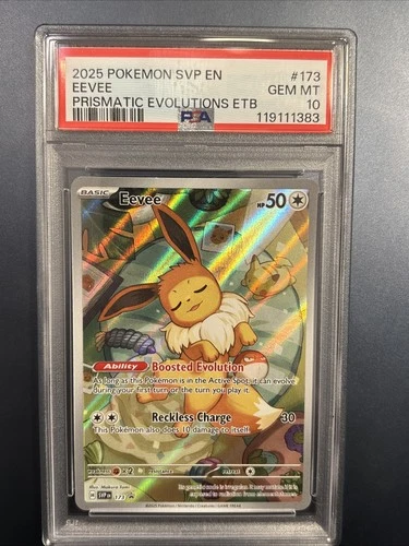 EEVEE PRISMATIC EVOLUTIONS ETB SVP EN-SV BLACK STAR PROMO 2025 173 PSA 10