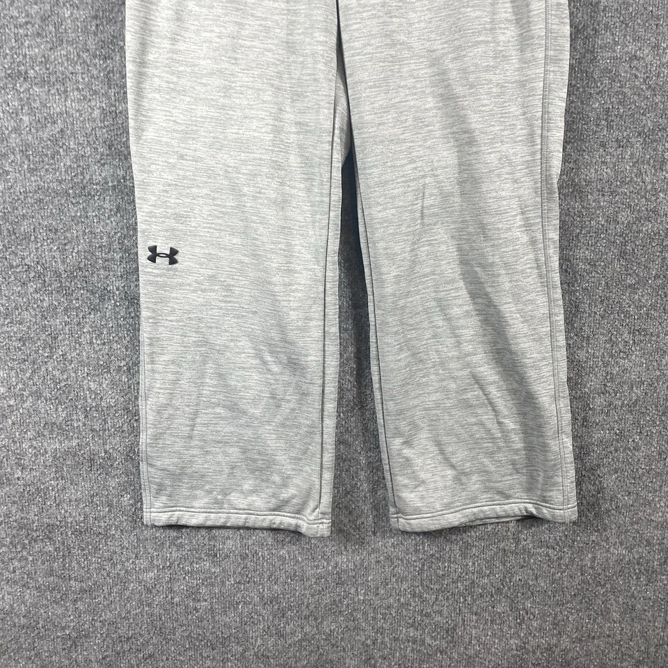 Pantalones deportivos Under Armour para hombre grandes grises polar calce suelto equipo frío ropa de calle Foto 3 de 4