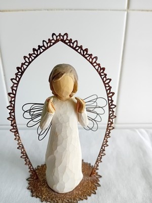 Willow Tree Engel mit Metall Spalierbogen Susan Lordi Demdaco Figur 12,5 cm