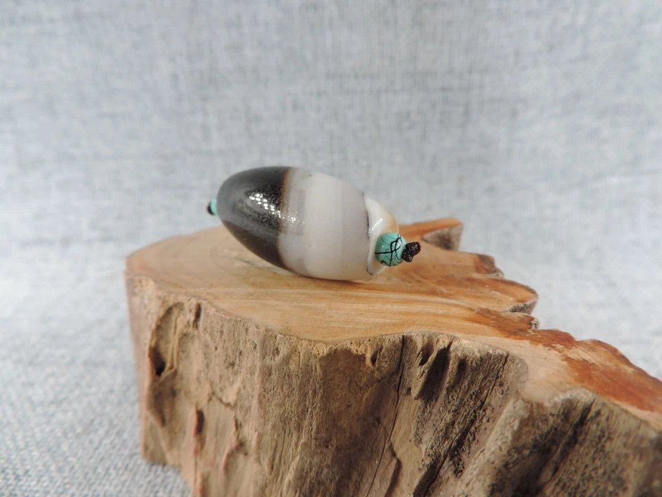 西藏能量蓝色玛瑙天珠佛眼图腾护身符 Tebit Gzi 珠 C1 — 第 4/4 张图片