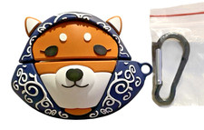 Cute 3D Dog AirPods Pro Case for 1st/2nd Gen Silicone Shockproof Keychain Holder