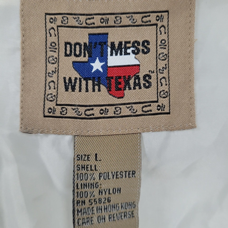 Винтажный не связываться с Texas слоновой кости шерпа переключения карманы с подкладкой пальто большой L - Изображение 3 из 4