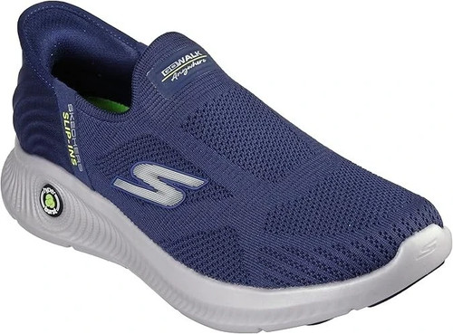 Men's Skechers Shoes Navy Arch Fit Slip Ins Go Walk Comfort Casual Knit ...
