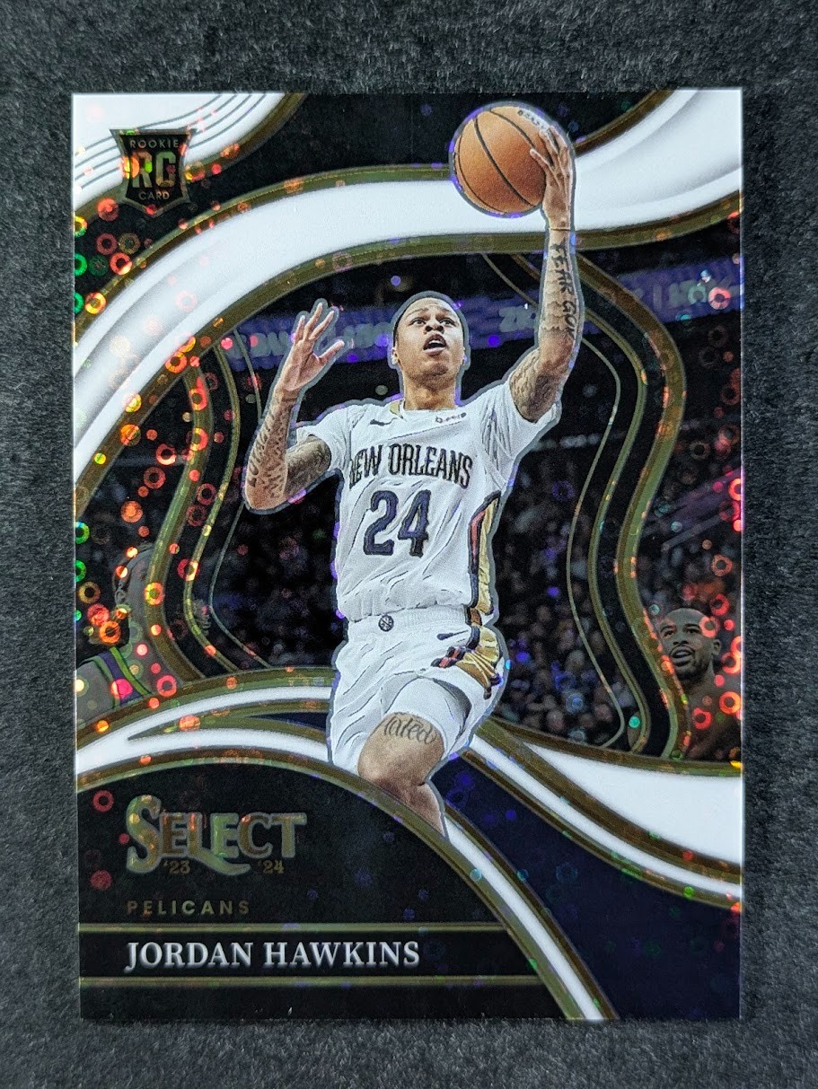 2023-24 Panini Select JORDAN HAWKINS 64/75 RC Disco White Prizm Courtside #280