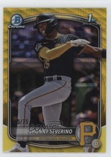 2025 Bowman Chrome Prospects Yellow Wave Refractor 25/75 Jhonny Severino 1n9c
