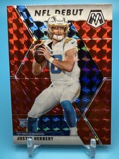 Justin Herbert 2020 Mosaic NFL Debut Rookie #263 Red Prizm Los Angeles Chargers