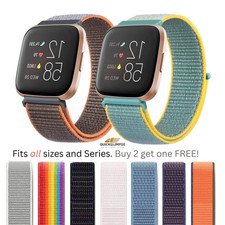 Nylon Fitbit Versa 1 / versa 2 / lite watch strap band replacement buckle sport