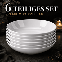 6 Pastateller Porzellan Teller Suppenteller Speiseteller SchüSsel Pasta Salat