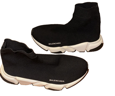 Size 8 - Balenciaga Speed Sneaker Black White W