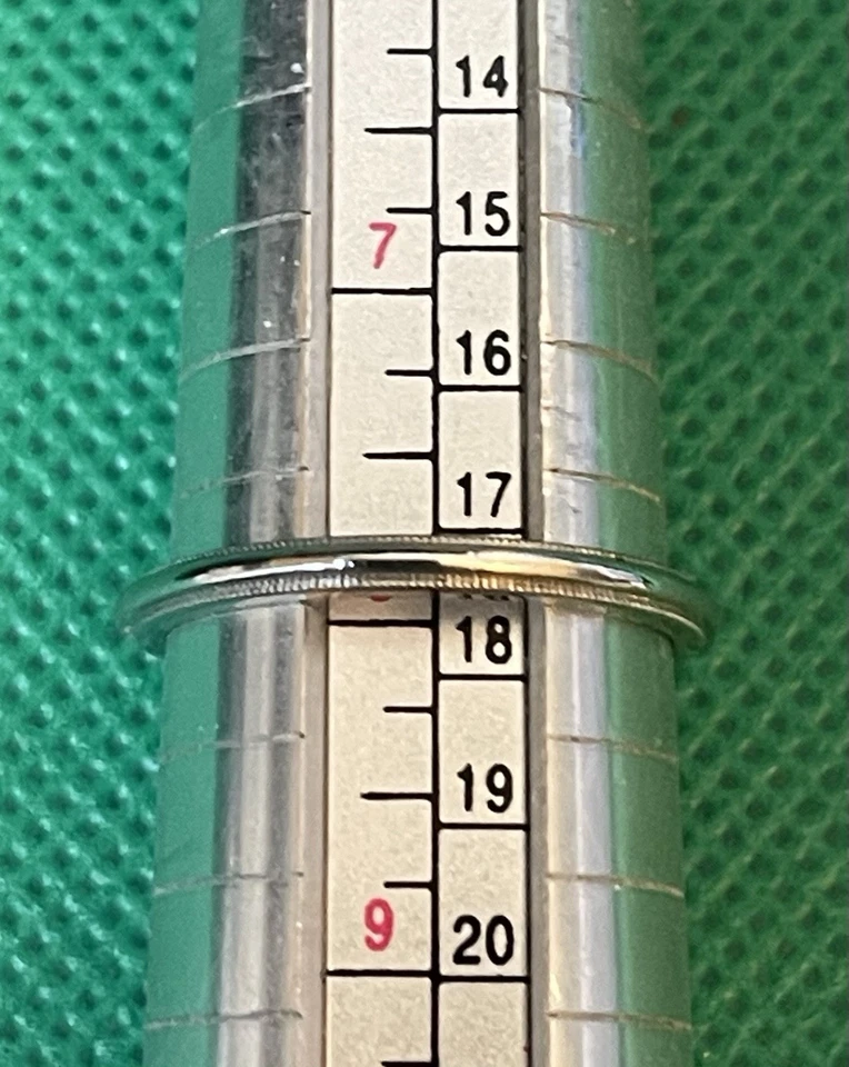 Tiffany & Co. Together Platinum 2 mm Milgrain Band Ring Size 8 in T&CO Gift Box - Image 4 of 4