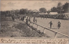 Willimantic Fair Grounds Crowd Connecticut CT c1900s Albertype Postcard