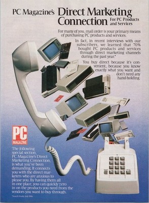 PC Magazine Direct Marketing Connection Ad Vintage Original Print 1989