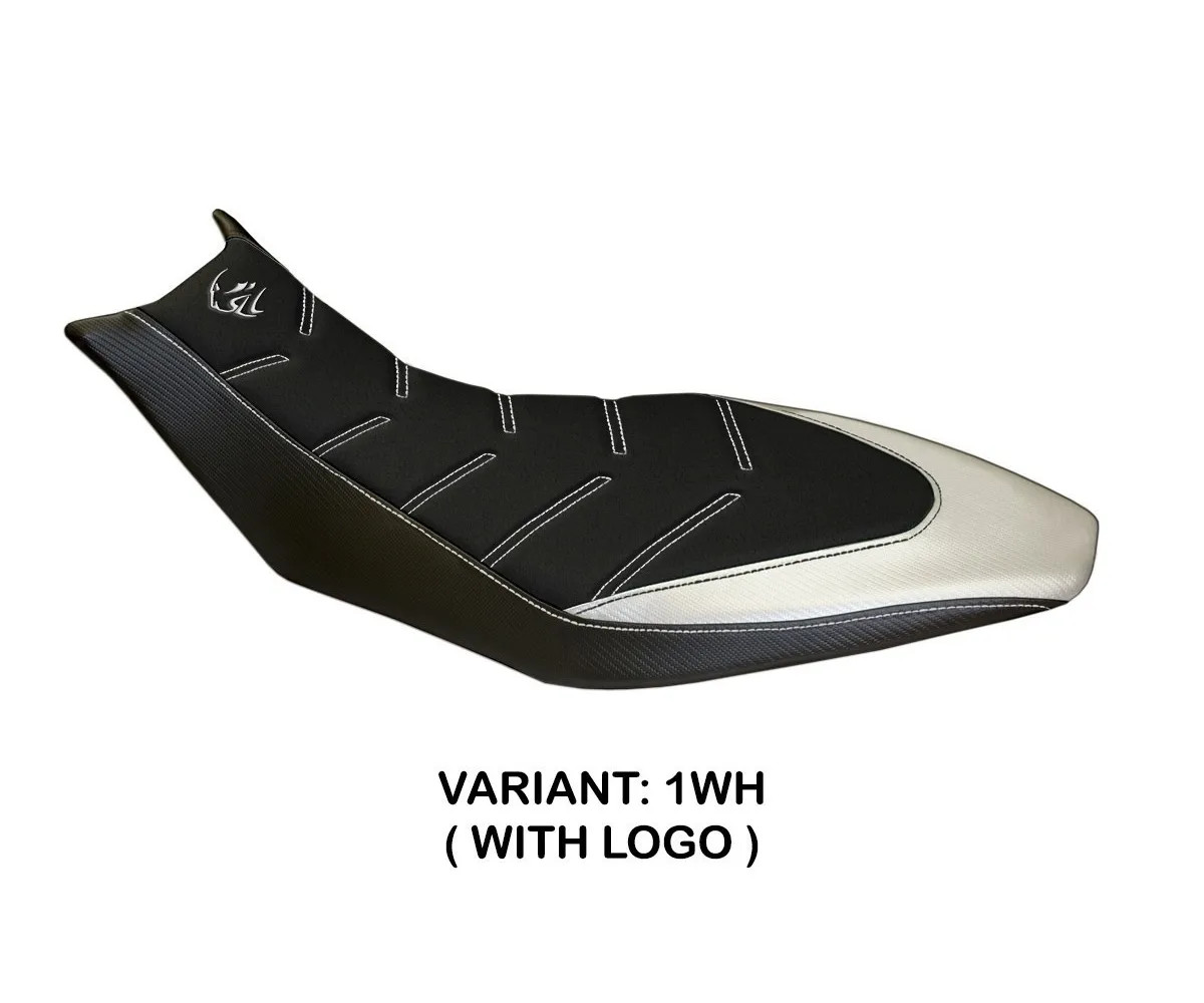 Seat saddle cover Trieste Ultragrip White TPZ APRILIA DORSODURO 750 2010 2020 08