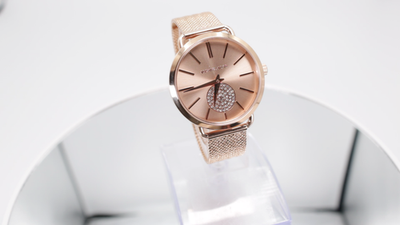 MICHAEL KORS MK3845 Portia Mesh Rose Gold-Tone 37MM Ladies Watch
