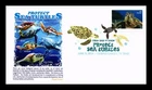 US COVER GREEN PROTECT SEA TURTLES IMPERFORATE FDC PANDA CACHET