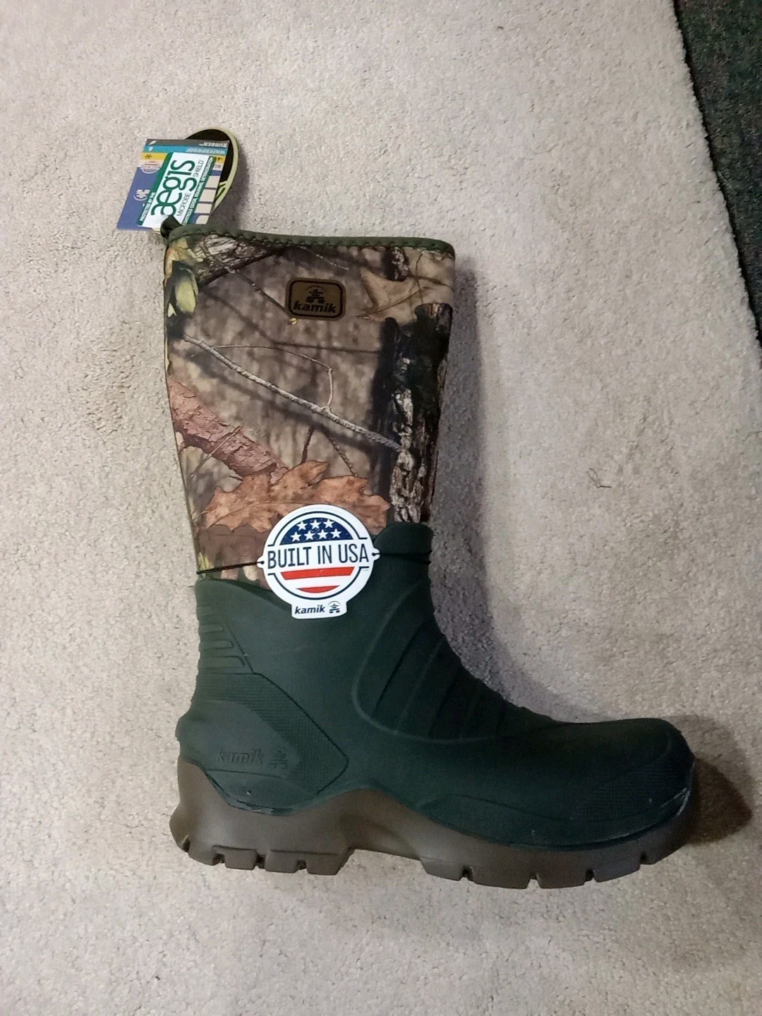 Vintage NIB USA Made Kamik Huntsman Muck Boots, Size 8, Insu